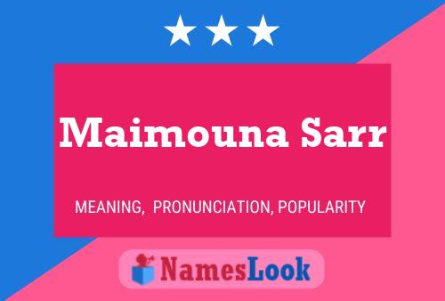 Poster del nome Maimouna Sarr