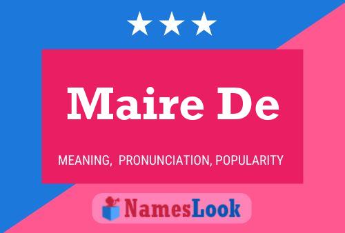 Poster del nome Maire De