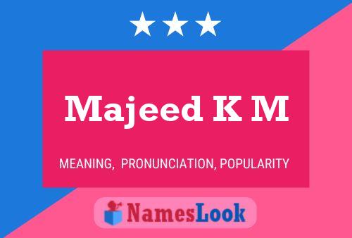 Poster del nome Majeed K M