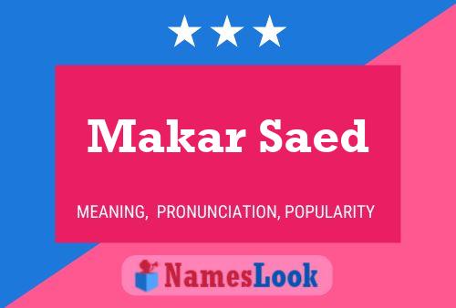 Poster del nome Makar Saed