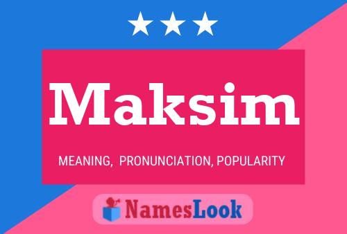 Poster del nome Maksim