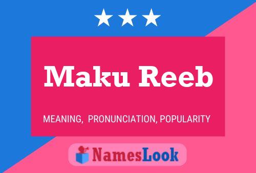 Poster del nome Maku Reeb