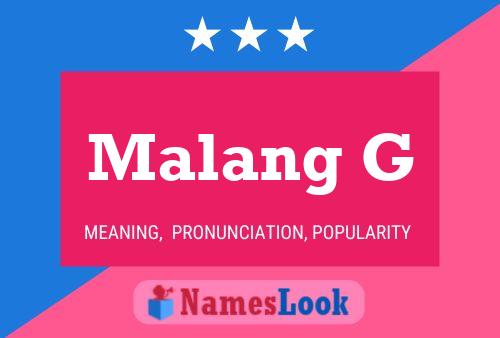 Poster del nome Malang G