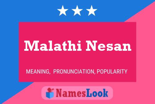 Poster del nome Malathi Nesan