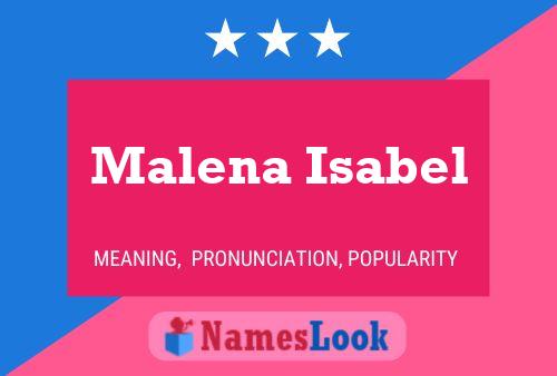 Poster del nome Malena Isabel