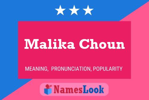 Poster del nome Malika Choun