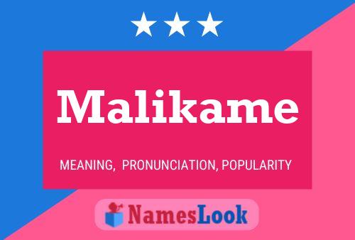 Poster del nome Malikame