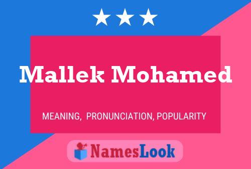 Poster del nome Mallek Mohamed