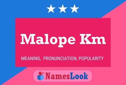 Poster del nome Malope Km