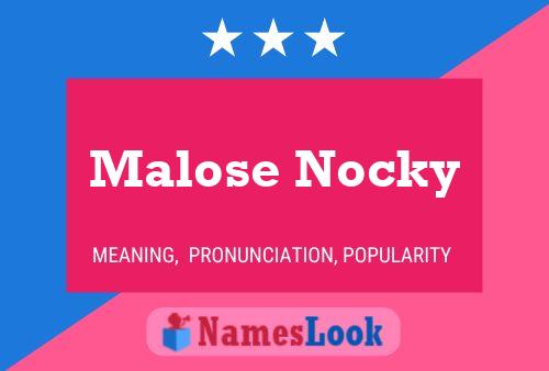 Poster del nome Malose Nocky