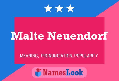 Poster del nome Malte Neuendorf