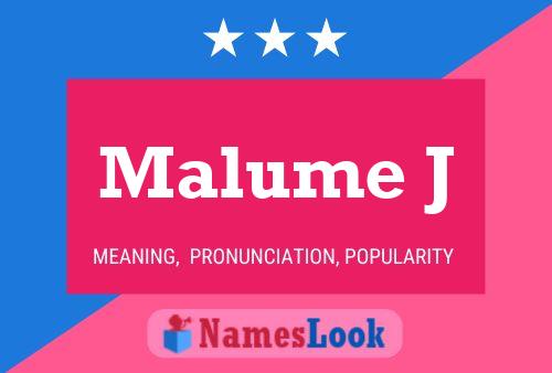 Poster del nome Malume J