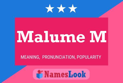 Poster del nome Malume M