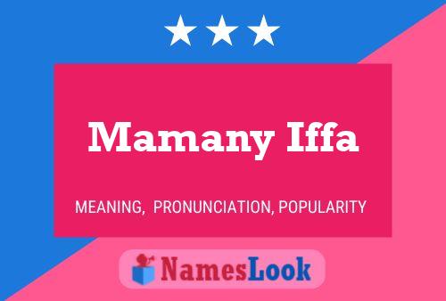 Poster del nome Mamany Iffa