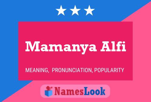 Poster del nome Mamanya Alfi