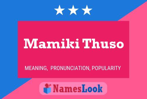 Poster del nome Mamiki Thuso