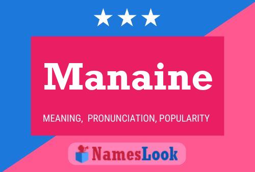 Poster del nome Manaine