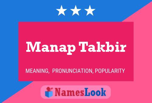 Poster del nome Manap Takbir