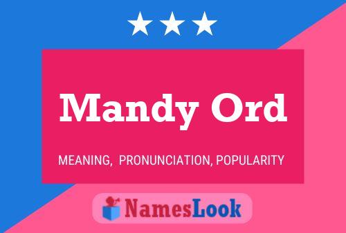 Poster del nome Mandy Ord