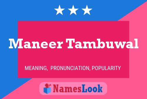 Poster del nome Maneer Tambuwal