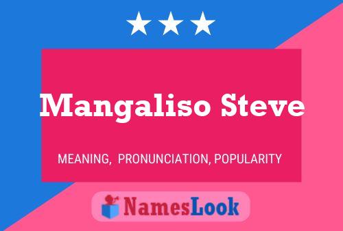 Poster del nome Mangaliso Steve