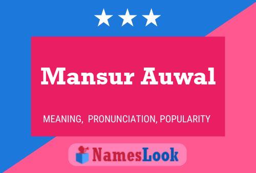 Poster del nome Mansur Auwal