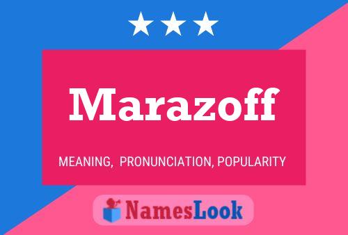 Poster del nome Marazoff