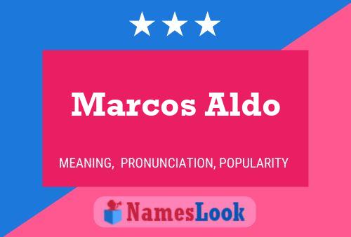 Poster del nome Marcos Aldo