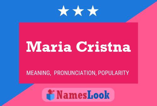 Poster del nome Maria Cristna