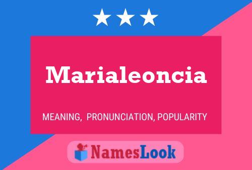 Poster del nome Marialeoncia