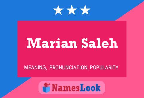 Poster del nome Marian Saleh