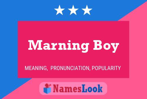 Poster del nome Marning Boy