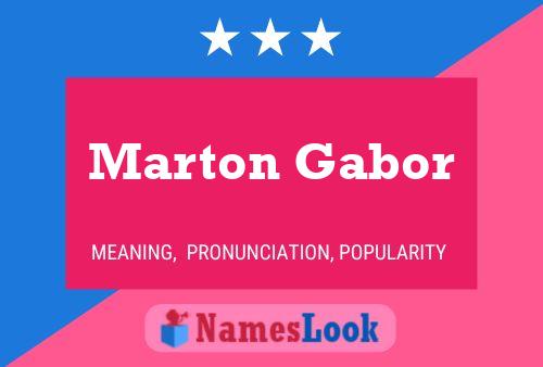 Poster del nome Marton Gabor