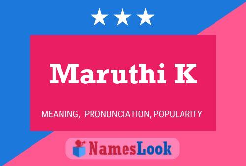 Poster del nome Maruthi K