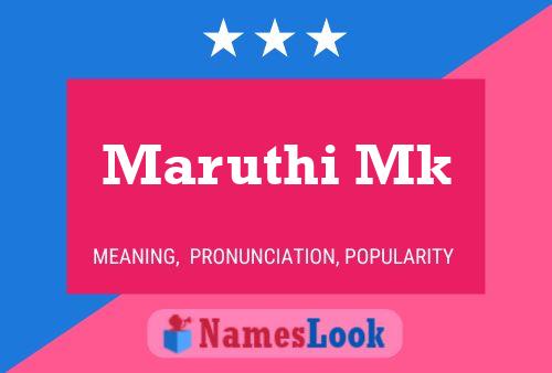 Poster del nome Maruthi Mk