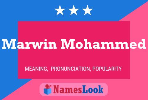 Poster del nome Marwin Mohammed