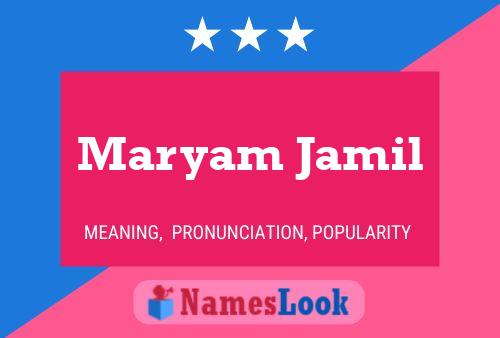 Poster del nome Maryam Jamil