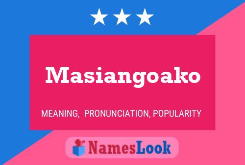 Poster del nome Masiangoako