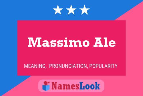 Poster del nome Massimo Ale