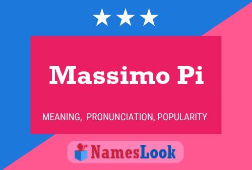 Poster del nome Massimo Pi