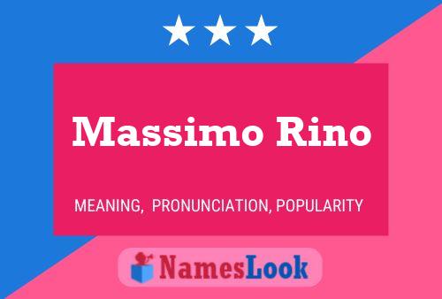 Poster del nome Massimo Rino