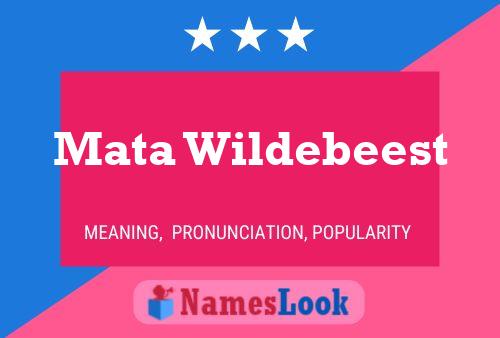 Poster del nome Mata Wildebeest