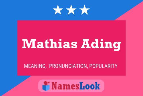 Poster del nome Mathias Ading