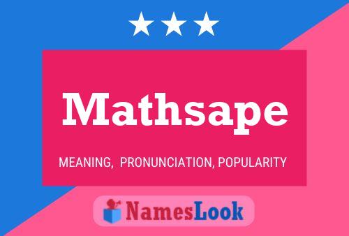 Poster del nome Mathsape