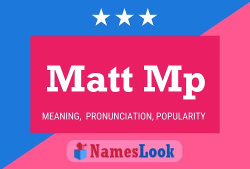 Poster del nome Matt Mp