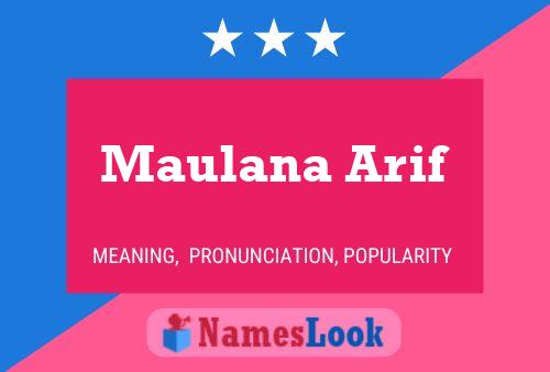 Poster del nome Maulana Arif