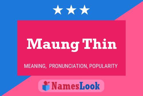 Poster del nome Maung Thin