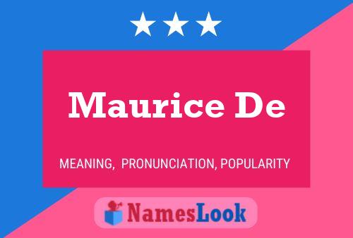 Poster del nome Maurice De