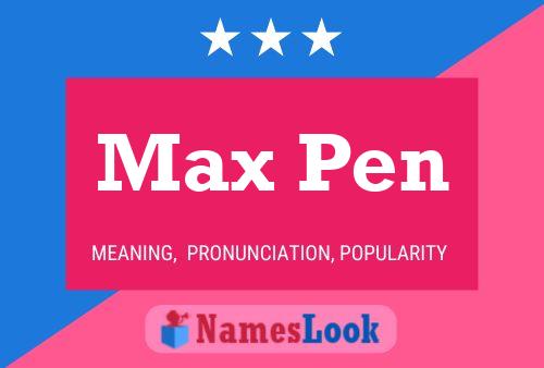 Poster del nome Max Pen