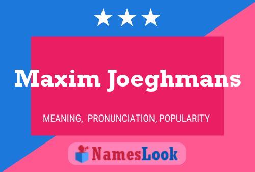 Poster del nome Maxim Joeghmans